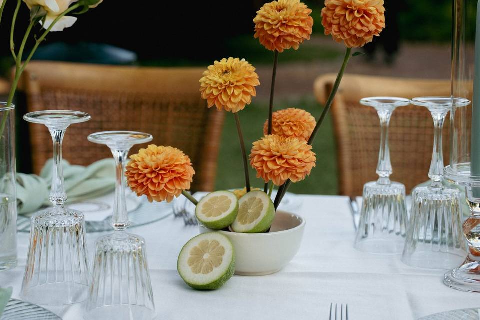 Lemon and Flowers