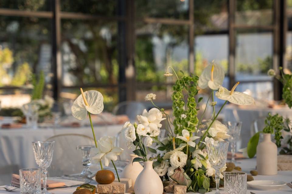 Tavoli allestimento cena