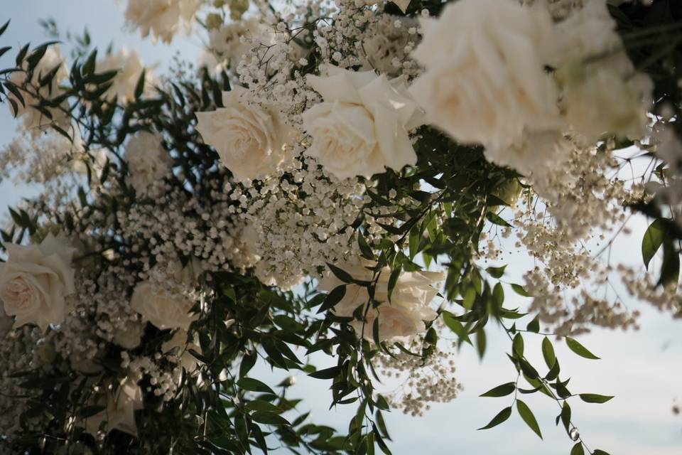 Dettaglio arco Rose Bianche