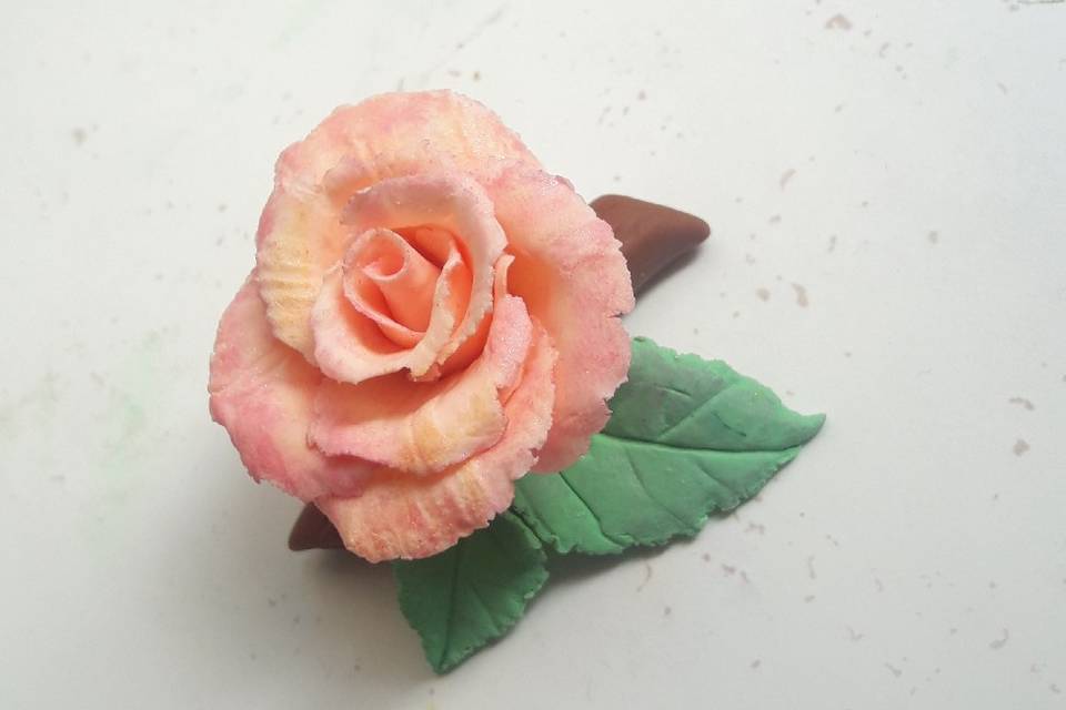 Rosa in porcellana