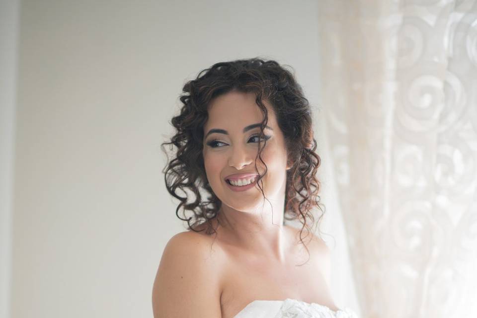 Bride with flowers