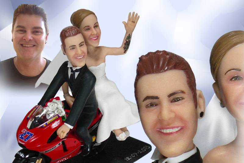 Cake topper moto 16 cm