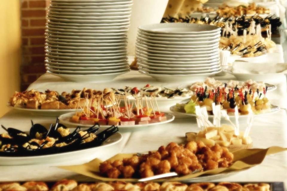 Buffet sotto il porticato