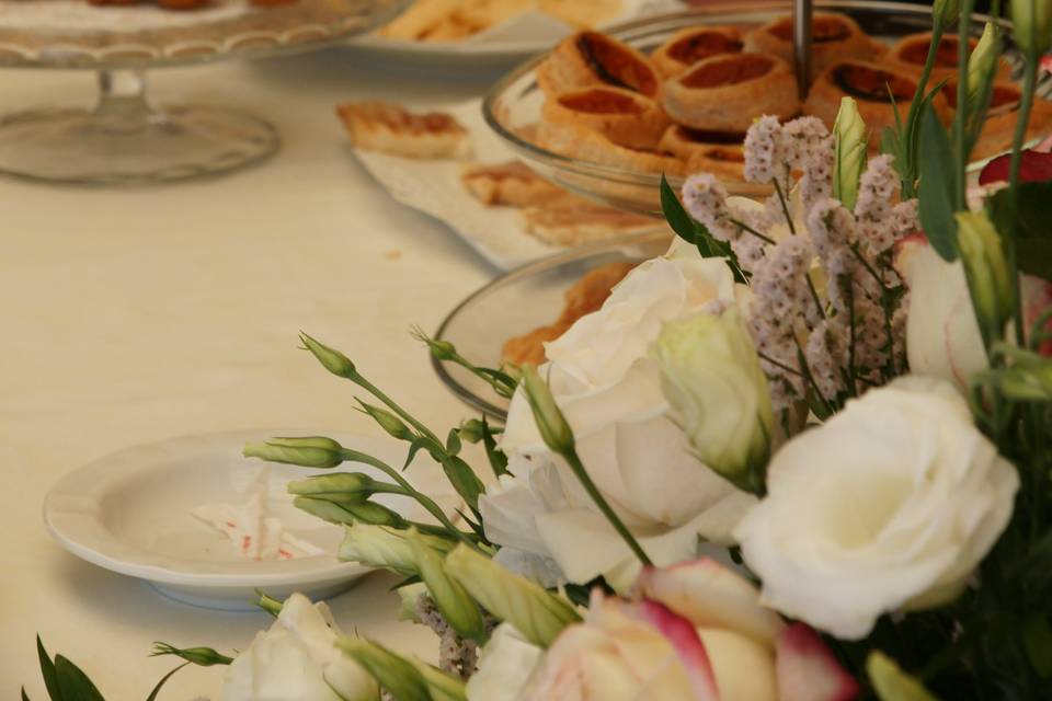 Buffet in veranda