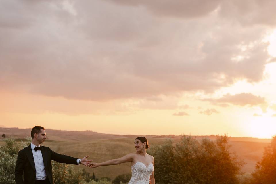 Sposi al tramonto