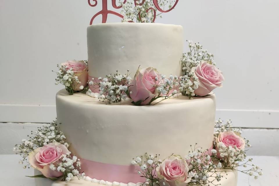 Wedding cake con fiori