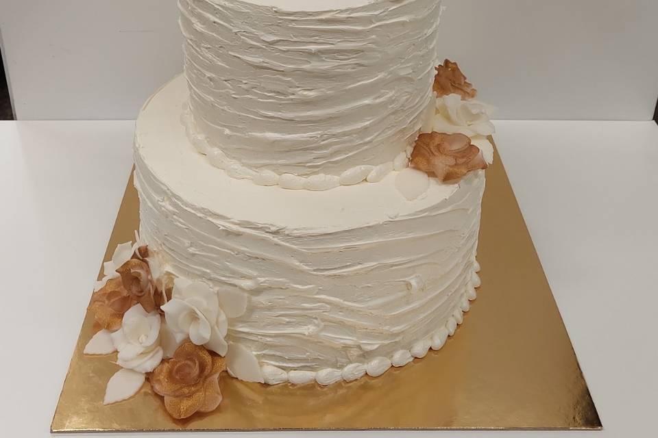 Wedding cake bianco e oro