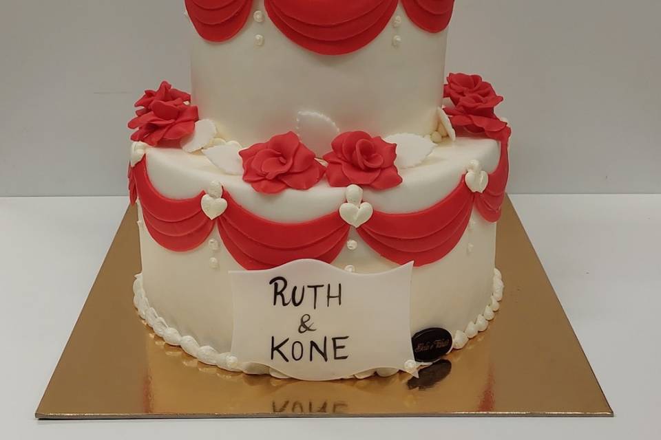 Wedding cake con decorazioni r