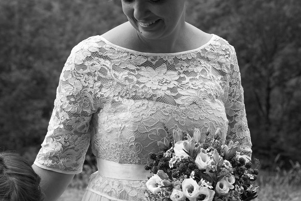 Sposa in Tilia e top in pizzo