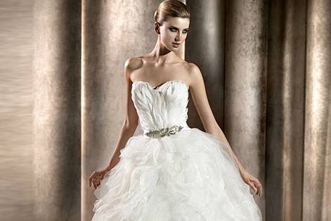 Abito da sposa in organza