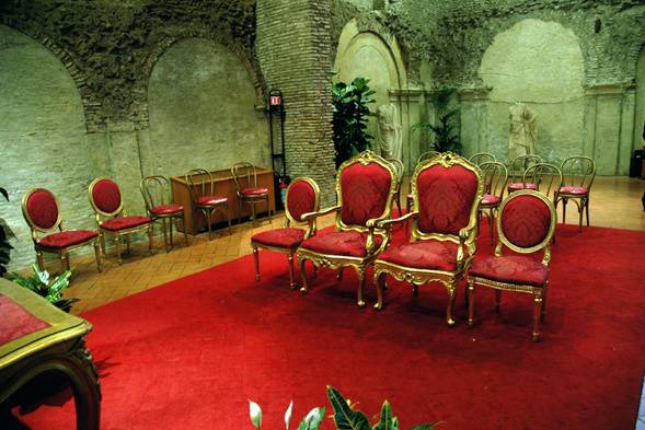 La sala del comune a Roma