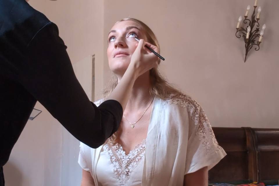 Backstage makeup