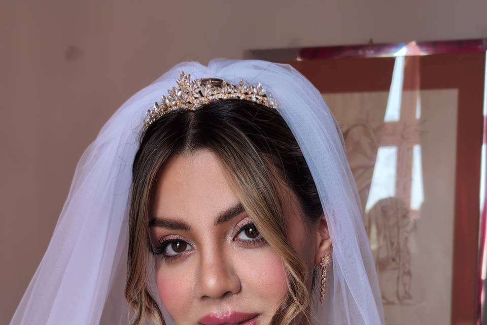 Glam makeup sposa