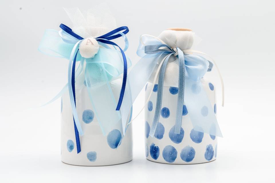 Coppia pois blu