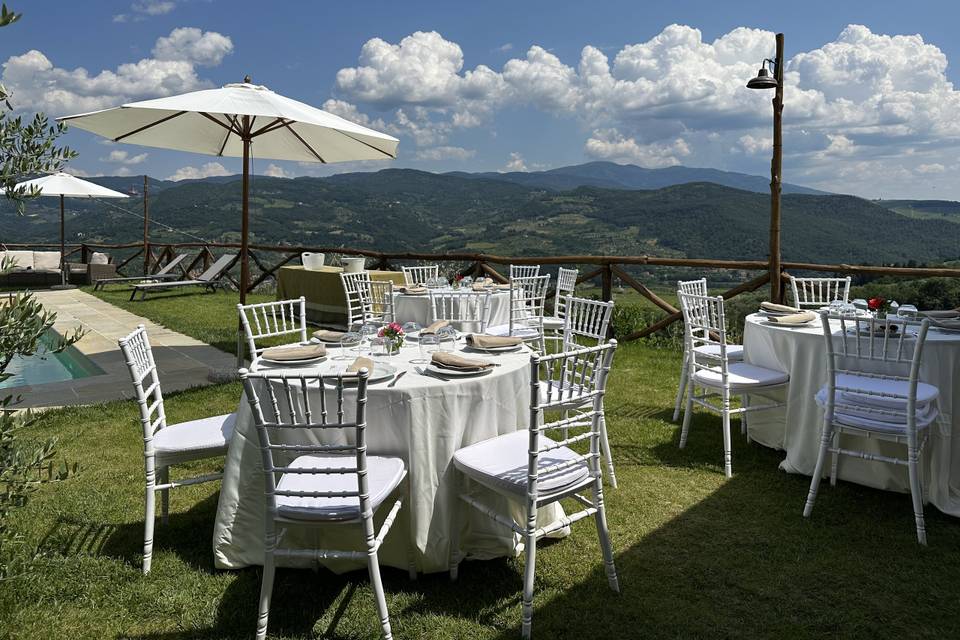 Terrazza evento piscina