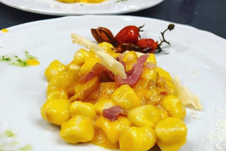 Gnocchi con crema di zucca