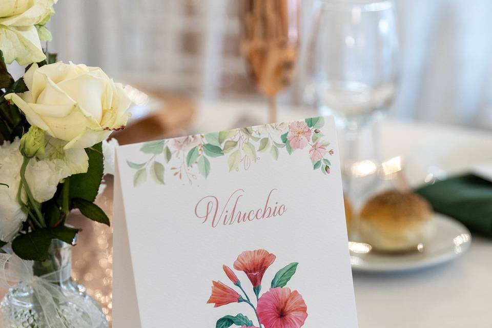 Segnatavolo fiori