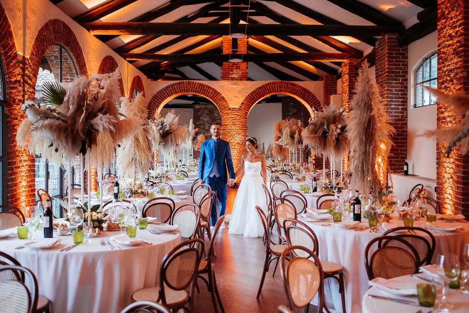 Il salone nell'antico fienile