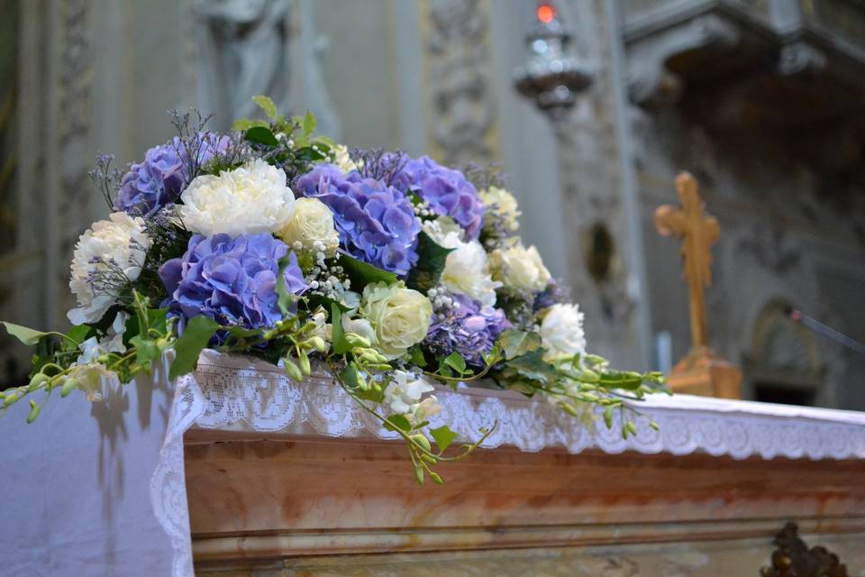 Bouquet peonie lisianthus