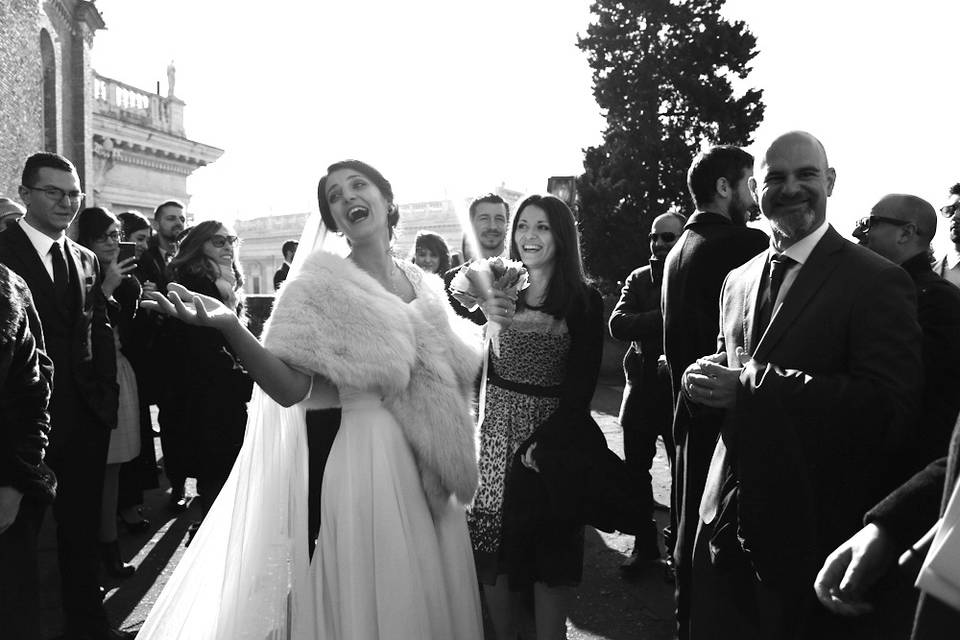 All'uscita dalla Chiesa