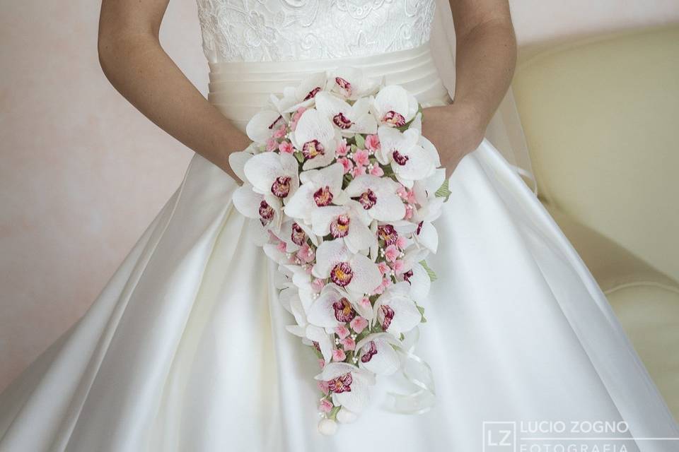 Forsitia Bouquet Sposa in Carta