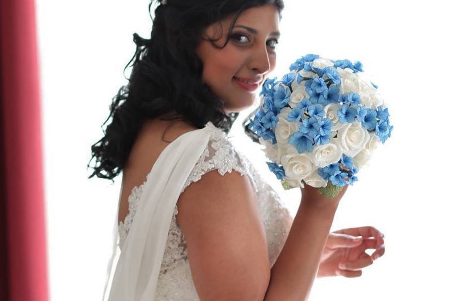 Forsitia Bouquet Sposa in Carta