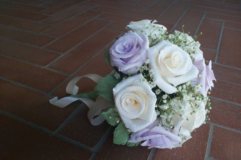 Forsitia Bouquet Sposa in Carta