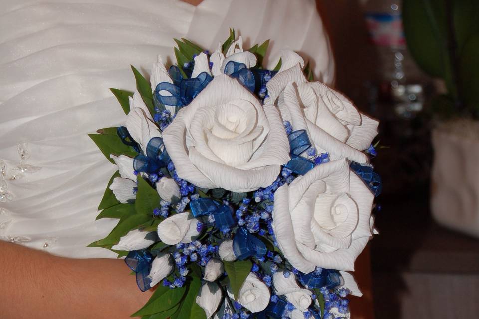 Forsitia Bouquet Sposa in Carta