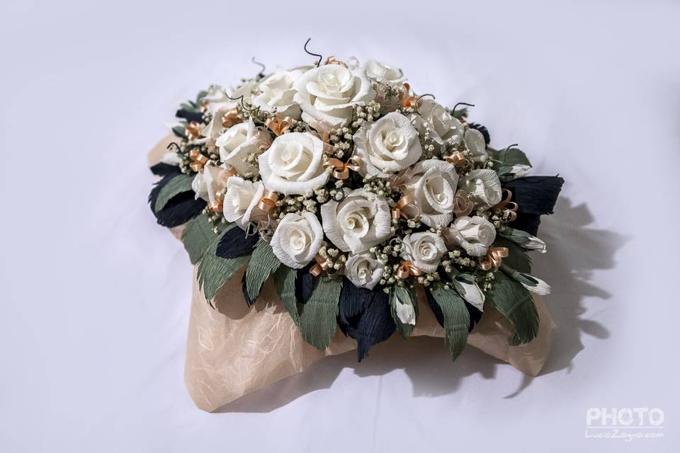 Forsitia Bouquet Sposa in Carta