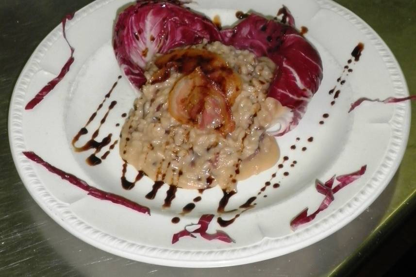 Il risotto al radicchio e bals