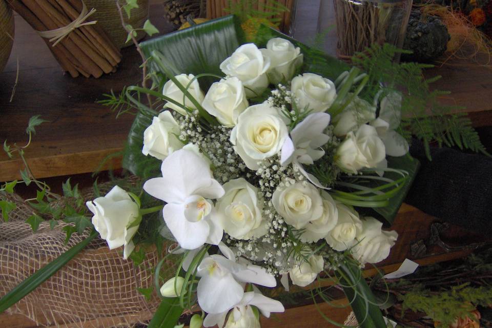 Bouquet rose e orchidee