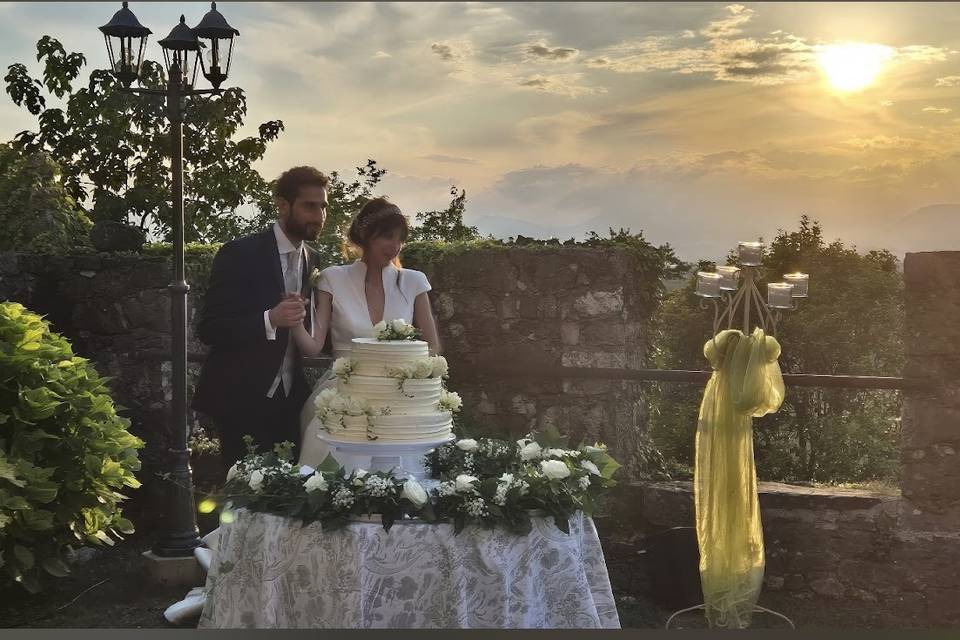 Taglio torta sul belvedere