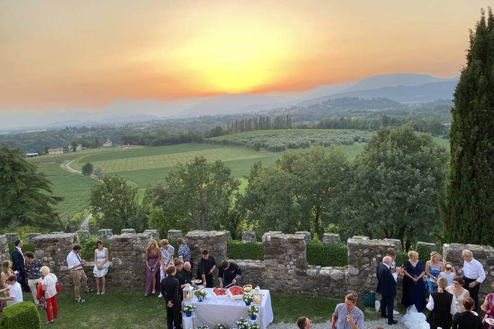 Sala nobile cena con candele