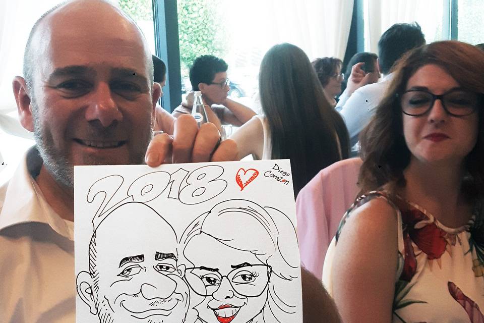 Disegnatore Ritrattista Caricature Corazón