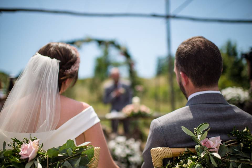 Green wedding country chic