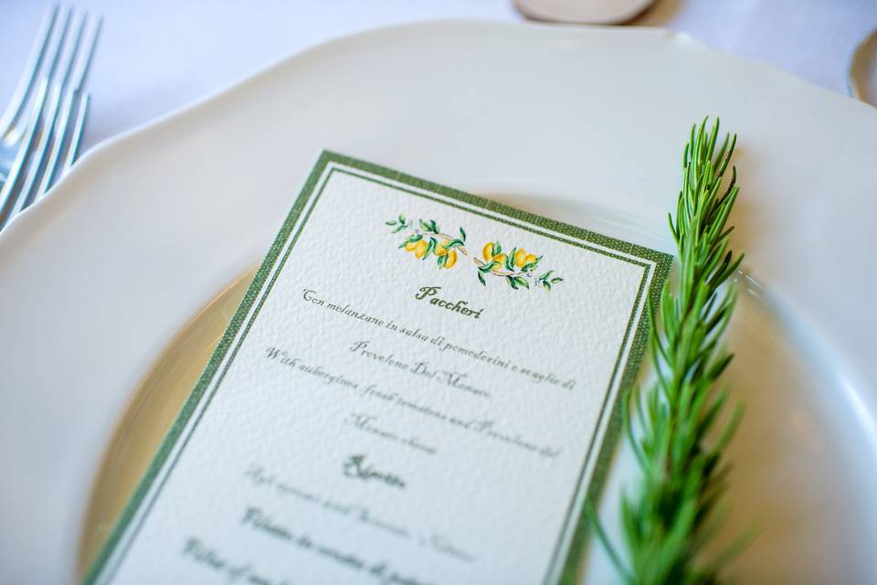 Green wedding country chic