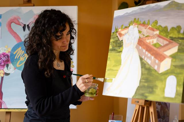 Ritratto live in esecuzione
