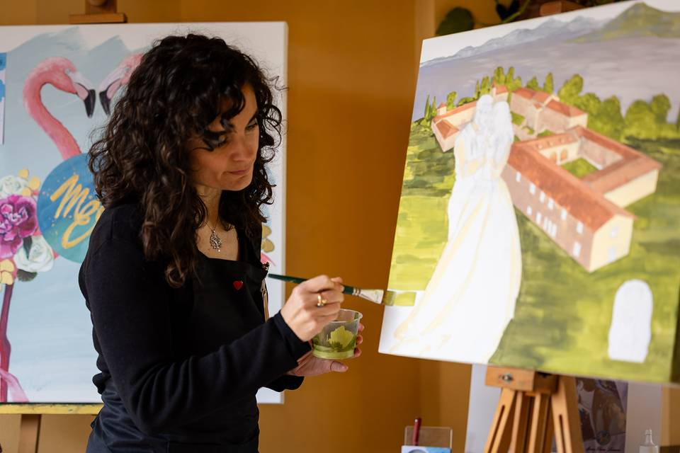 Ritratto live in esecuzione