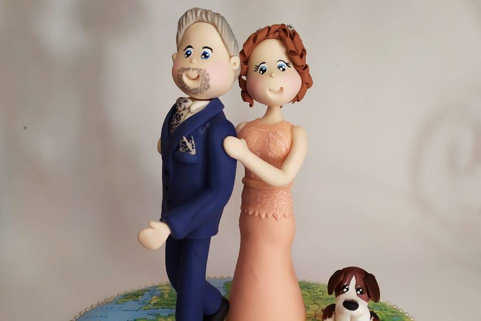 Cake topper matrimonio