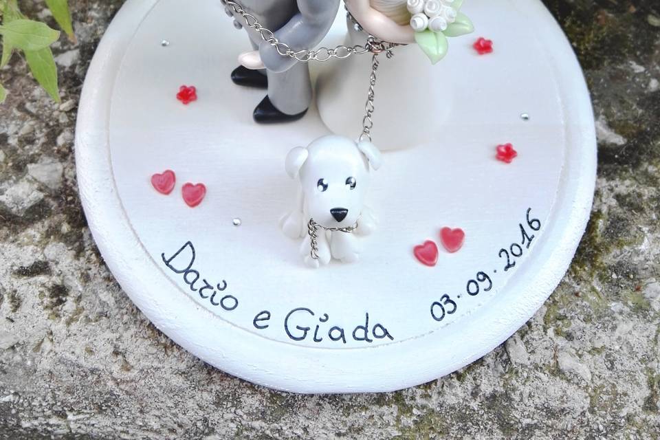 Cake topper matrimonio