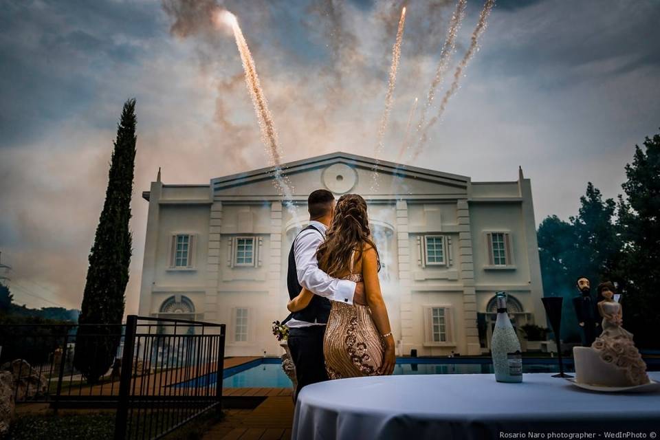 Fuochi d'artificio matrimonio