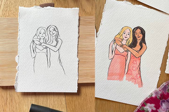 Sketch coppia di amiche