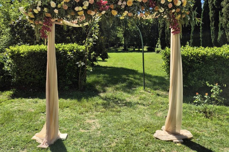 Arco quadrato in stile boho