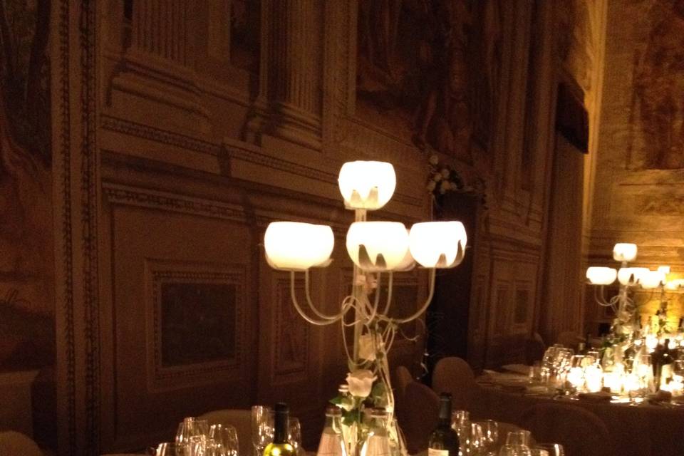 Centrotavola con candelabri