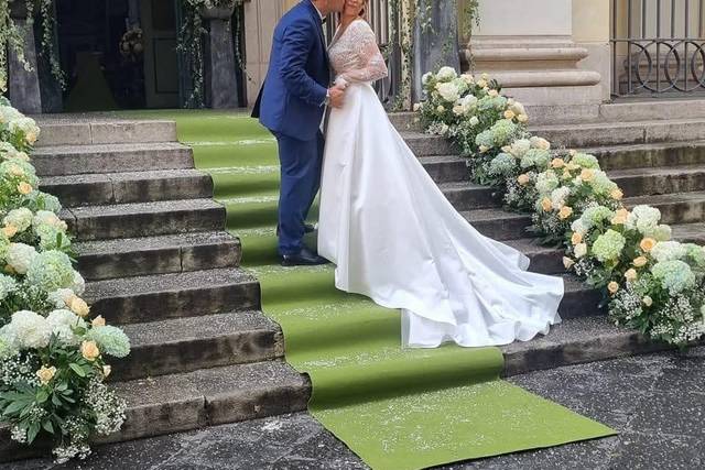Ortensie azzurre e rosa pesca
