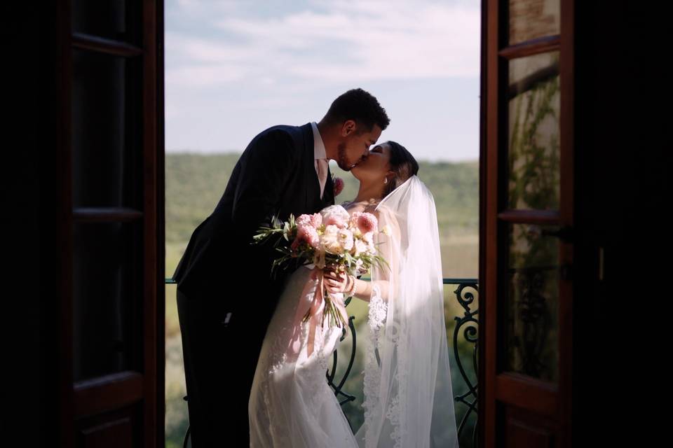 A romantic wedding in Tuscany