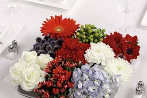 Centro tavola quadrato