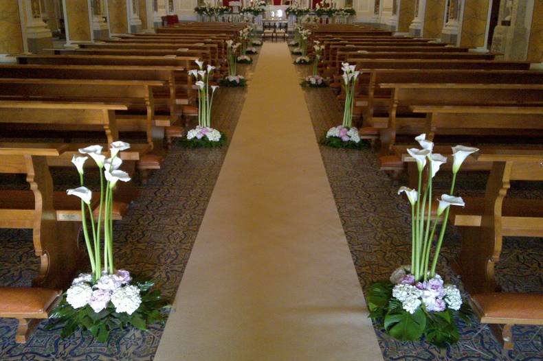 Passatoia con calle e ortensie