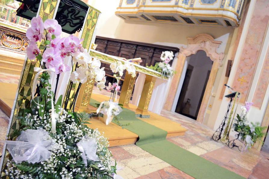 Matrimonio con orchidee
