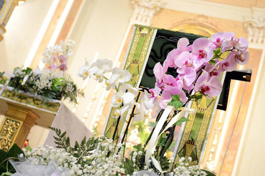 Matrimonio con orchidee